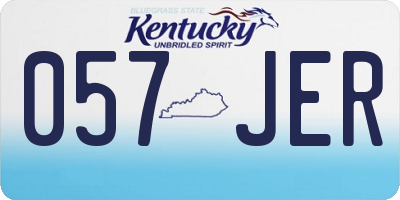 KY license plate 057JER