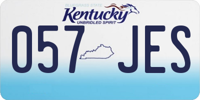 KY license plate 057JES