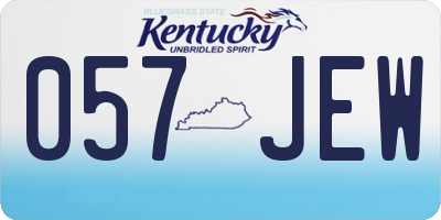 KY license plate 057JEW