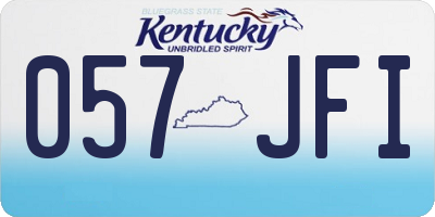 KY license plate 057JFI