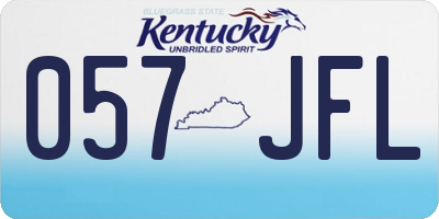 KY license plate 057JFL