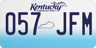 KY license plate 057JFM