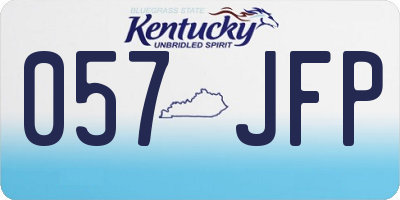 KY license plate 057JFP