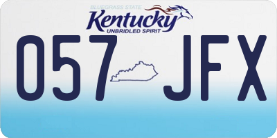KY license plate 057JFX