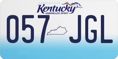 KY license plate 057JGL