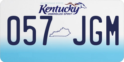KY license plate 057JGM