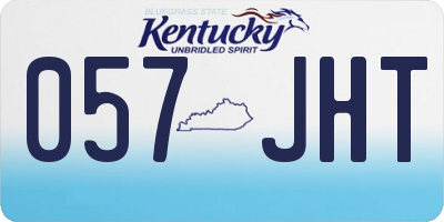 KY license plate 057JHT