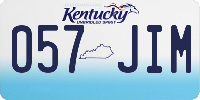 KY license plate 057JIM