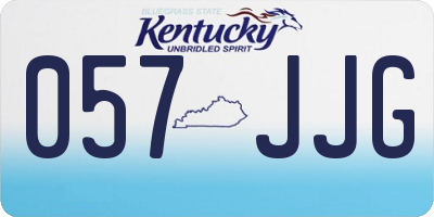 KY license plate 057JJG