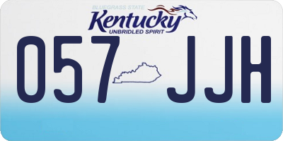 KY license plate 057JJH
