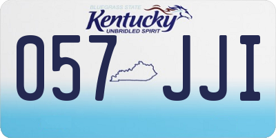 KY license plate 057JJI