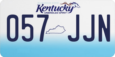 KY license plate 057JJN