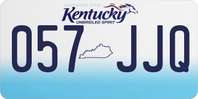 KY license plate 057JJQ