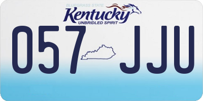 KY license plate 057JJU