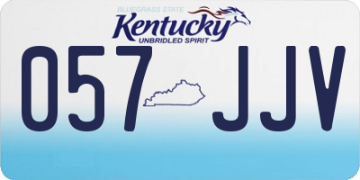 KY license plate 057JJV
