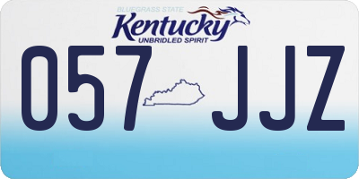 KY license plate 057JJZ