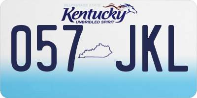 KY license plate 057JKL