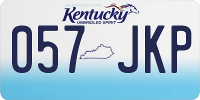 KY license plate 057JKP