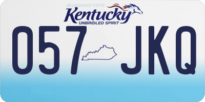 KY license plate 057JKQ