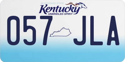 KY license plate 057JLA