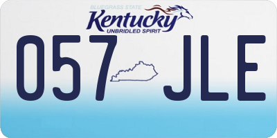 KY license plate 057JLE