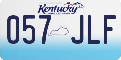 KY license plate 057JLF