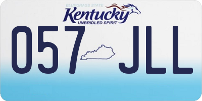 KY license plate 057JLL
