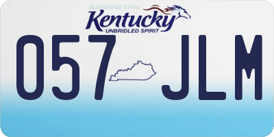 KY license plate 057JLM