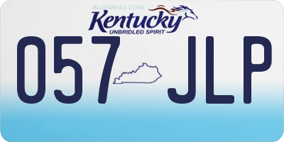 KY license plate 057JLP