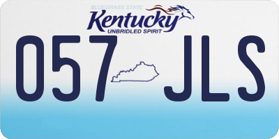 KY license plate 057JLS