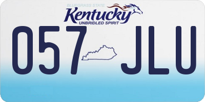 KY license plate 057JLU