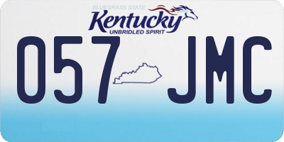 KY license plate 057JMC