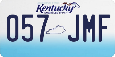 KY license plate 057JMF