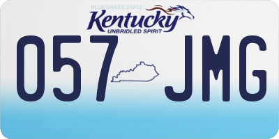 KY license plate 057JMG
