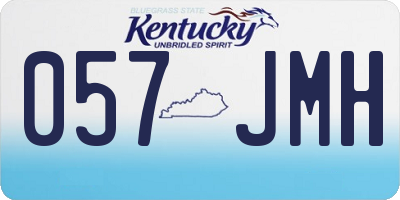 KY license plate 057JMH