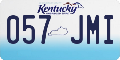 KY license plate 057JMI