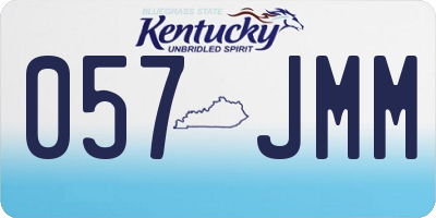KY license plate 057JMM