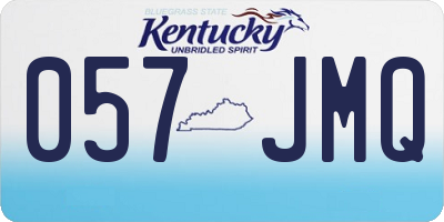 KY license plate 057JMQ