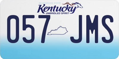 KY license plate 057JMS
