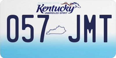 KY license plate 057JMT