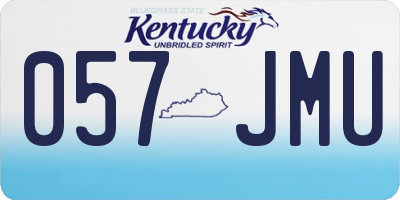 KY license plate 057JMU