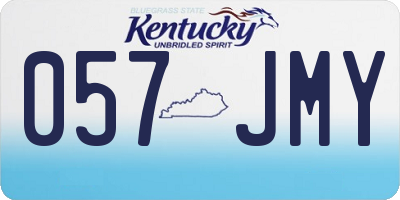KY license plate 057JMY