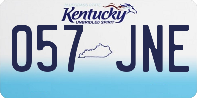 KY license plate 057JNE
