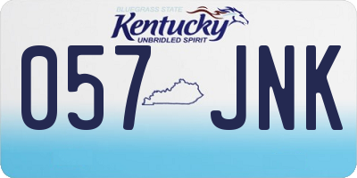 KY license plate 057JNK