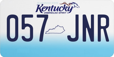 KY license plate 057JNR