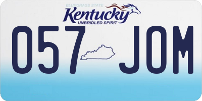 KY license plate 057JOM