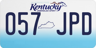 KY license plate 057JPD