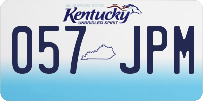 KY license plate 057JPM