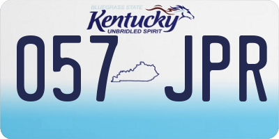 KY license plate 057JPR
