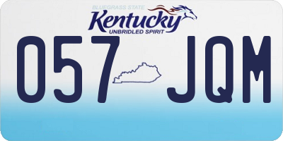 KY license plate 057JQM